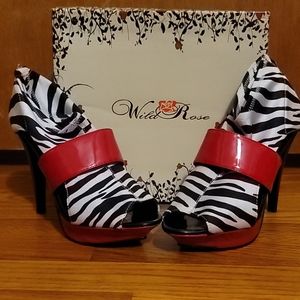 Zebra print heels